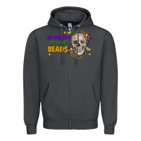 Smoke On tuesdays we wear beads skull Zipper Hoodie - FaDigitalArtStudio