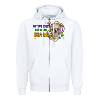 White On tuesdays we wear beads skull Zipper Hoodie - FaDigitalArtStudio