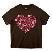 Chocolate Brown dog valentine Heavy Core Tee - MaliasSmallBusiness
