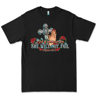 Black she will not fail psalm christian cross pray Premium Tee - NancyCooperArtShop