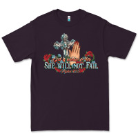 Plum she will not fail psalm christian cross pray Premium Tee - NancyCooperArtShop