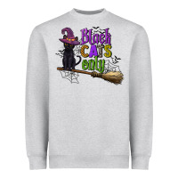 Heather Grey black cats only Heavyweight Sweatshirt - CowGirlArtShop