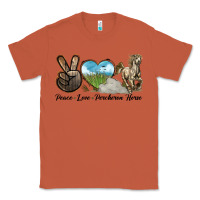 Copper Peace Love Percheron Horse Classic Tee - LillyAllenDesigns