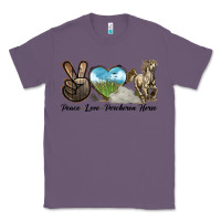 Lavender Peace Love Percheron Horse Classic Tee - LillyAllenDesigns