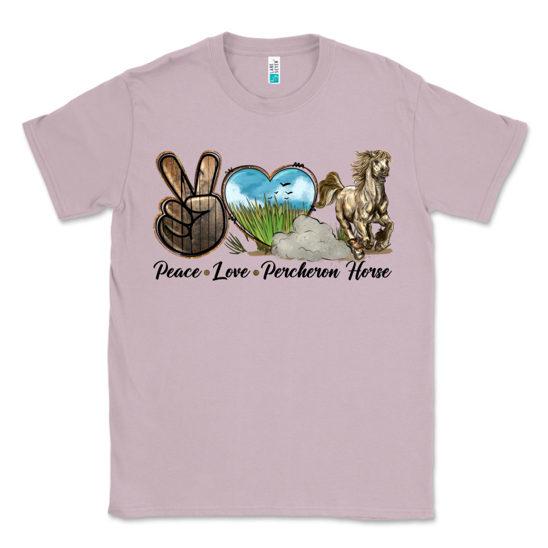 Peace Love Percheron Horse Classic Tee by LillyAllenDesigns | Teevron