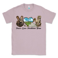 Lilac Peace Love Percheron Horse Classic Tee - LillyAllenDesigns