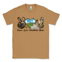 Toasted Coconut Peace Love Percheron Horse Classic Tee - LillyAllenDesigns