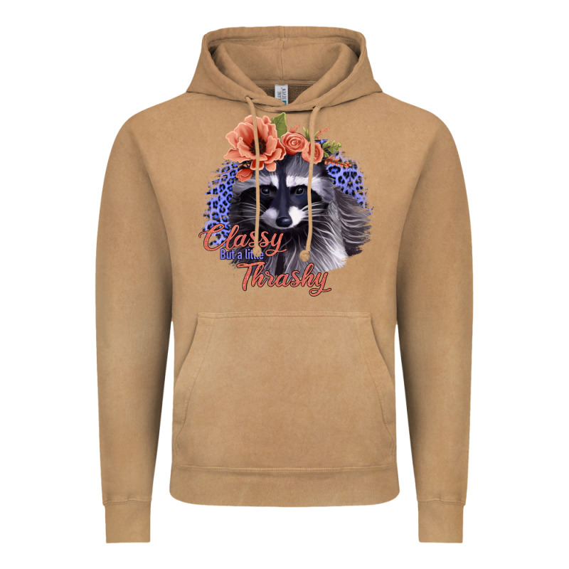Classy But A Little Thrashy Raccoon With Flowers Vintage Hoodie by Bettercallsaul | Teevron