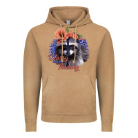 Vintage Camel Classy But a Little Thrashy Raccoon with Flowers Vintage Hoodie - Bettercallsaul