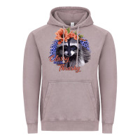Vintage Zinc Classy But a Little Thrashy Raccoon with Flowers Vintage Hoodie - Bettercallsaul