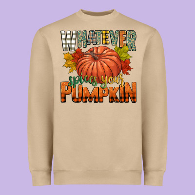 Whatever Spices Your Pumpkin Heavyweight Sweatshirt Designed By Cowgirlartshop