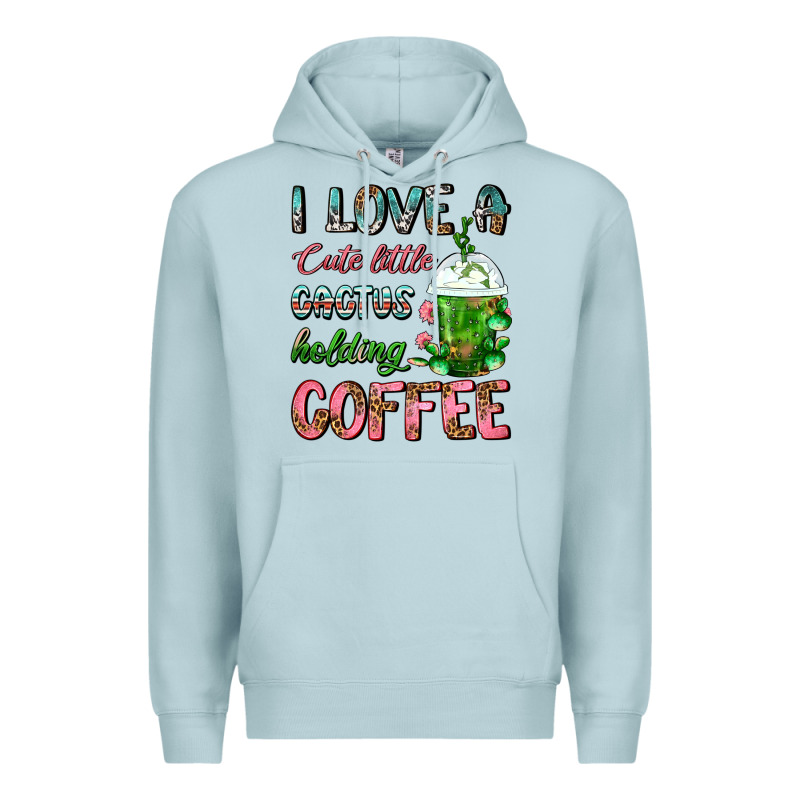I Love A Cute Little Cactus Holding Coffee Premium Hoodie by FaDigitalArtStudio | Teevron