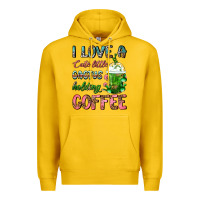 Lemon I Love A Cute Little Cactus Holding Coffee Premium Hoodie - FaDigitalArtStudio