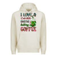 Oatmeal Heather I Love A Cute Little Cactus Holding Coffee Premium Hoodie - FaDigitalArtStudio