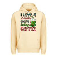 Pina Colada I Love A Cute Little Cactus Holding Coffee Premium Hoodie - FaDigitalArtStudio