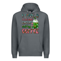Rock I Love A Cute Little Cactus Holding Coffee Premium Hoodie - FaDigitalArtStudio