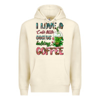 Sandshell I Love A Cute Little Cactus Holding Coffee Premium Hoodie - FaDigitalArtStudio