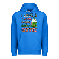 True Royal I Love A Cute Little Cactus Holding Coffee Premium Hoodie - FaDigitalArtStudio