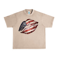 French Oak American Flag Lips Urban Heavy Tee - Bettercallsaul