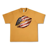 Peanut Butter American Flag Lips Urban Heavy Tee - Bettercallsaul