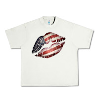 Pistachio American Flag Lips Urban Heavy Tee - Bettercallsaul