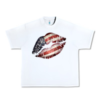 White American Flag Lips Urban Heavy Tee - Bettercallsaul