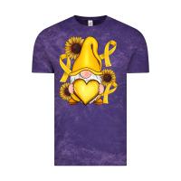 Cloud Purple Childhood Cancer gnome Vintage Tee - RanaPortraitStore
