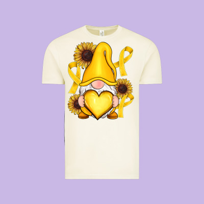 Childhood Cancer Gnome Vintage Tee Designed By Ranaportraitstore