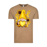 Vintage Coffee Childhood Cancer gnome Vintage Tee - RanaPortraitStore