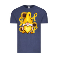 Vintage Denim Childhood Cancer gnome Vintage Tee - RanaPortraitStore