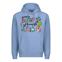 Colony Blue Every Bunnys Favorite Kid Premium Hoodie - RanaPortraitStore