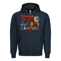Navy weekends coffee and camping frappe coffee Zipper Hoodie - FaDigitalArtStudio