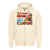 Sandshell weekends coffee and camping frappe coffee Zipper Hoodie - FaDigitalArtStudio
