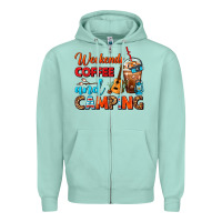Seafoam weekends coffee and camping frappe coffee Zipper Hoodie - FaDigitalArtStudio