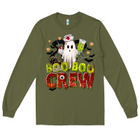 Army Green Boo Boo Crew Nurse Long Sleeve Tee - texasbilliewilder