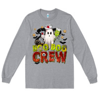 Heather Grey Boo Boo Crew Nurse Long Sleeve Tee - texasbilliewilder