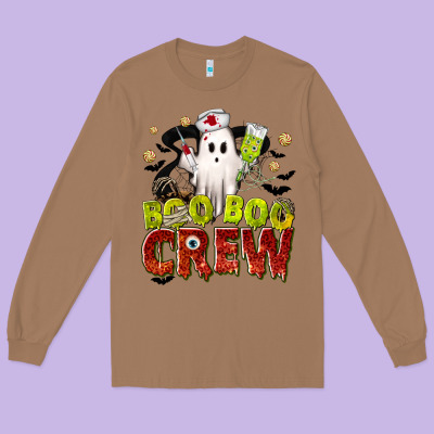 Boo Boo Crew Nurse Long Sleeve Tee Designed By Texasbilliewilder