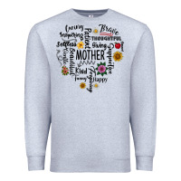 Heather Grey Mother Premium Sweatshirt - CowhideDigitalArt