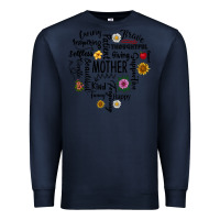 Navy Mother Premium Sweatshirt - CowhideDigitalArt
