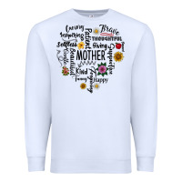 White Mother Premium Sweatshirt - CowhideDigitalArt