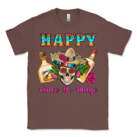 Chestnut Happy Cinco De Mayo Mexican Skull Tequila Bottle Roses Cactus Classic Tee - Artiststas