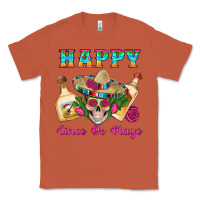 Copper Happy Cinco De Mayo Mexican Skull Tequila Bottle Roses Cactus Classic Tee - Artiststas