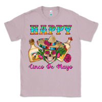Lilac Happy Cinco De Mayo Mexican Skull Tequila Bottle Roses Cactus Classic Tee - Artiststas