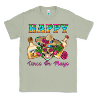 Matcha Happy Cinco De Mayo Mexican Skull Tequila Bottle Roses Cactus Classic Tee - Artiststas