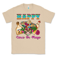Mushroom Happy Cinco De Mayo Mexican Skull Tequila Bottle Roses Cactus Classic Tee - Artiststas