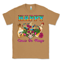 Toasted Coconut Happy Cinco De Mayo Mexican Skull Tequila Bottle Roses Cactus Classic Tee - Artiststas