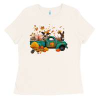 Bone fall farm animals truck nancy Ladies Tee - NancyCooperArtShop