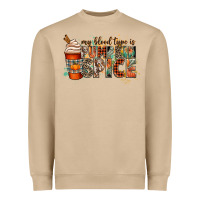 Mushroom my blood type is pumpkin spice Heavyweight Sweatshirt - CowGirlArtShop