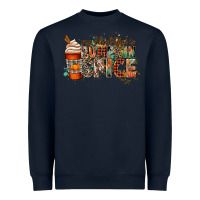 Navy my blood type is pumpkin spice Heavyweight Sweatshirt - CowGirlArtShop