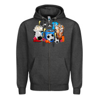 Charcoal Heather Soccer Coffee Cups Zipper Hoodie - FaDigitalArtStudio